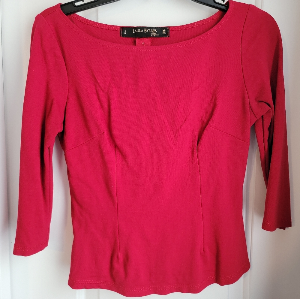 Pinup Girl Clothing Sabrina Top Red Small